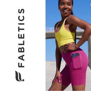 Fabletics SculptKnit Sports Bra and Shorts Set